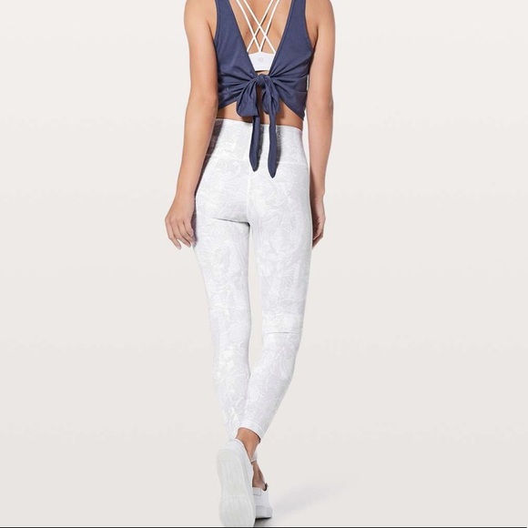 lululemon athletica Pants - Lululemon Wunder Under HR 25” Tight White/Grey 8